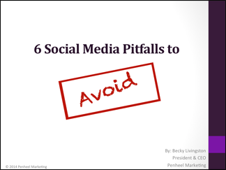 6 social media pitfalls to avoid slide cover