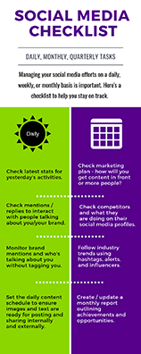 Social Media Checklist infographic small