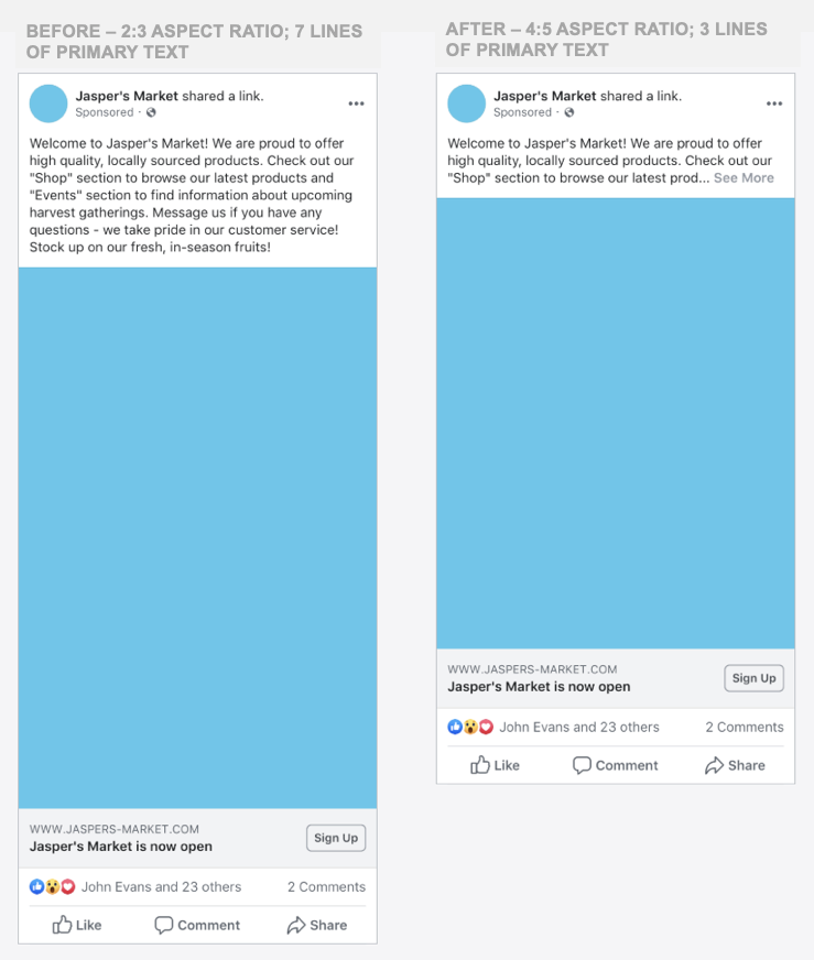 Facebook mobile ad changes