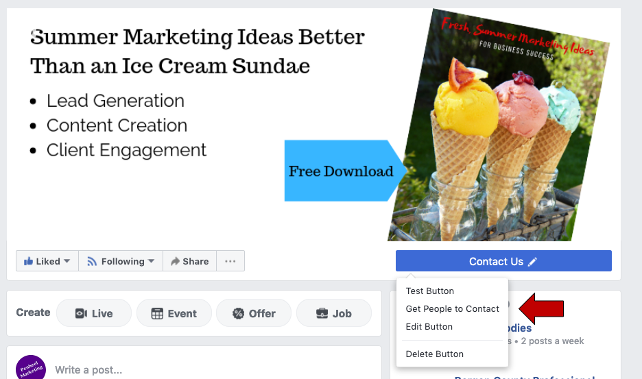 Facebook-CTA-button-with-arrow 10 Email List Building Techniques That Get Results  