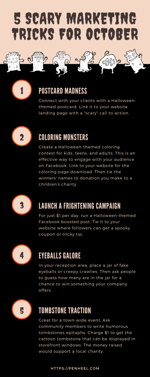 5 Scary Marketing Tricks for October infographic