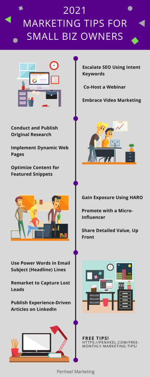 2021 Marketing Tips Infographic