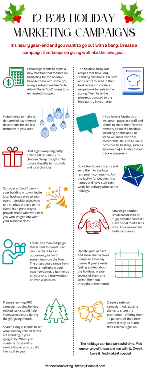 12 B2B Holiday Marketing Campaign Infographic